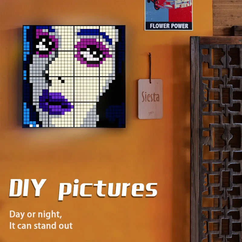 16 in 1 splicing pixel screen