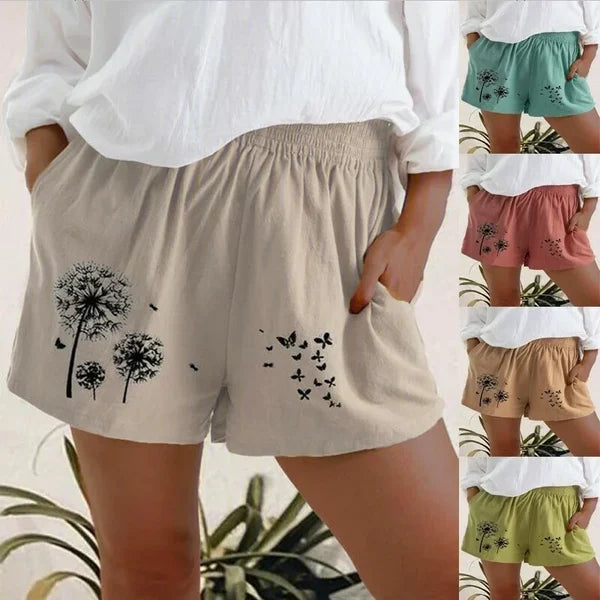 Women Elastic Casual Loose Shorts