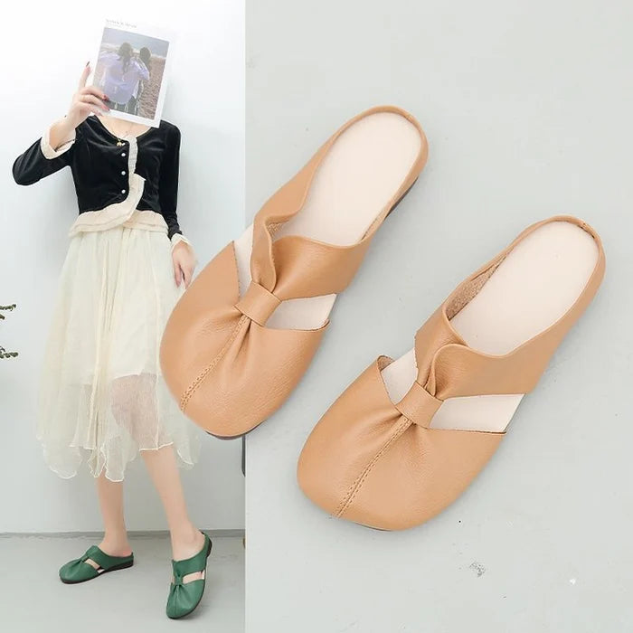 Cut Out Design Flat Mules