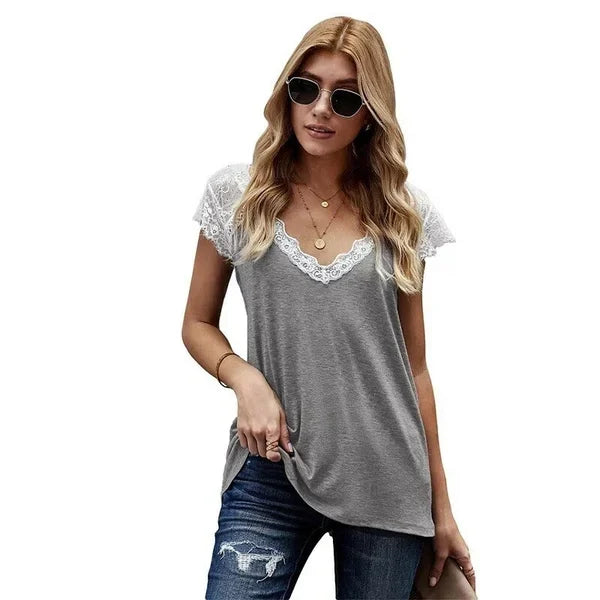 Women's V Neck Lace Vest