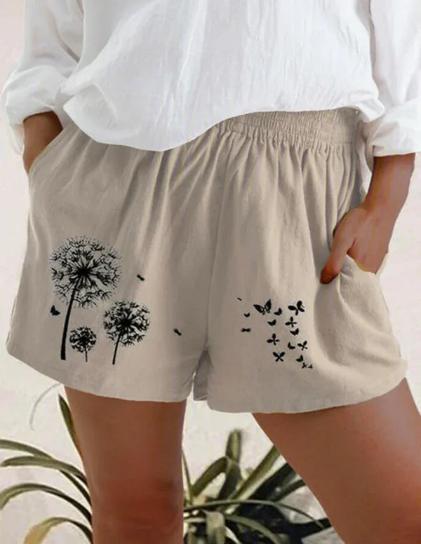 Women Elastic Casual Loose Shorts