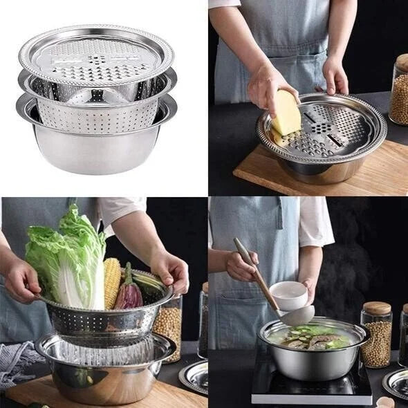 Multifunctional stainless steel basin