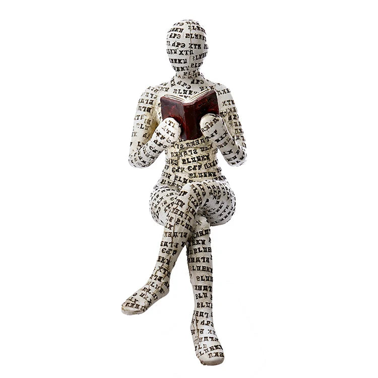 Nordic Modern Reading Woman Statue