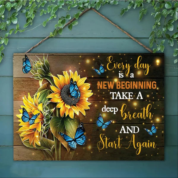 Butterfly Sunflowers Wall Art