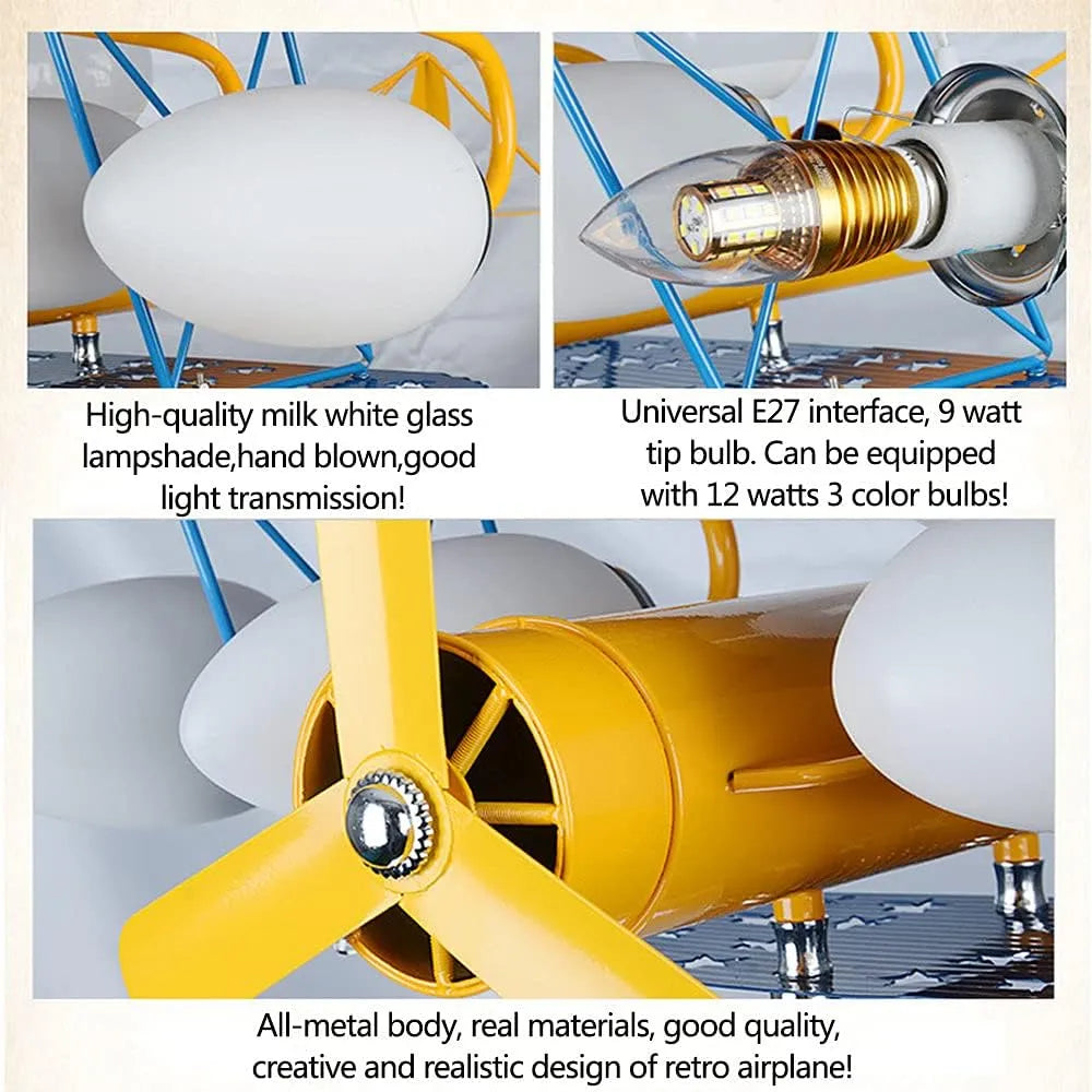 Children's airplane chandelier
