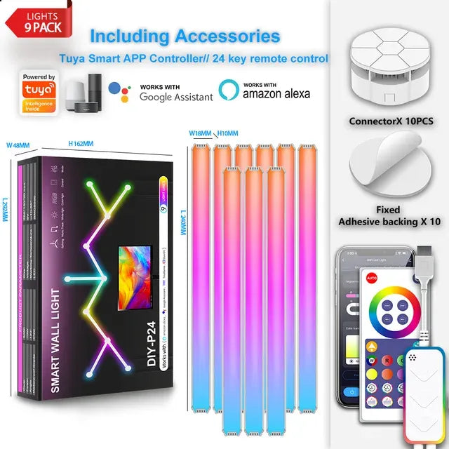 Tuya WIFI RGB colorful splicing wall lamp