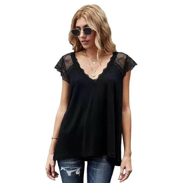 Women's V Neck Lace Vest