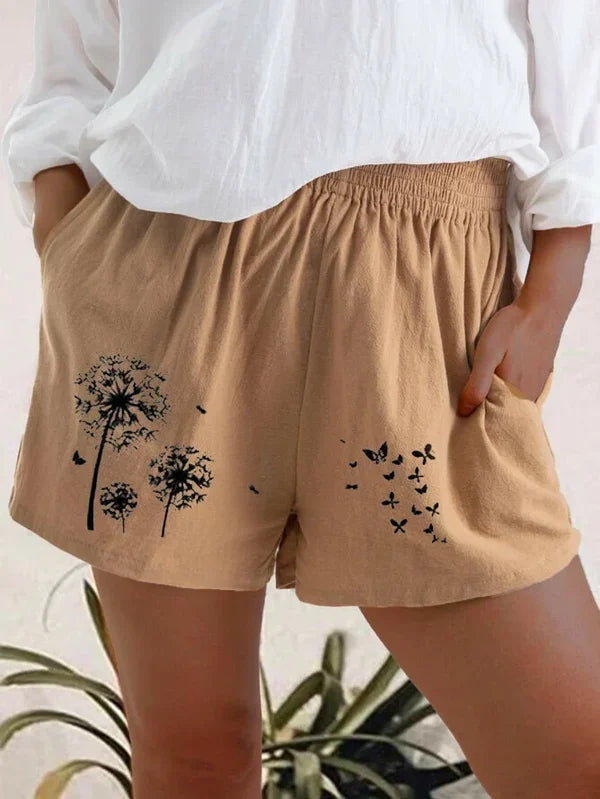 Women Elastic Casual Loose Shorts