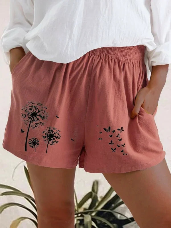 Women Elastic Casual Loose Shorts