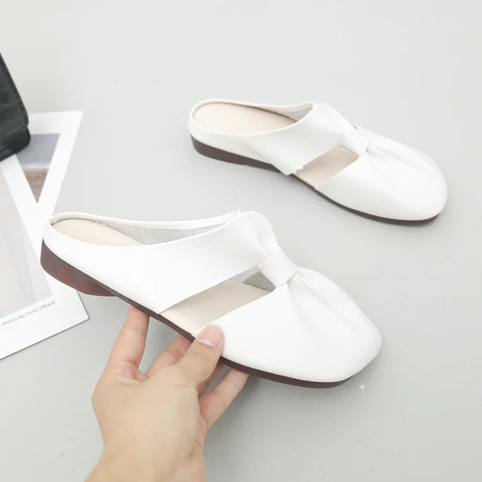 Cut Out Design Flat Mules