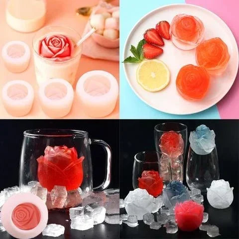 3D Rose Shape Ice Cube Mold