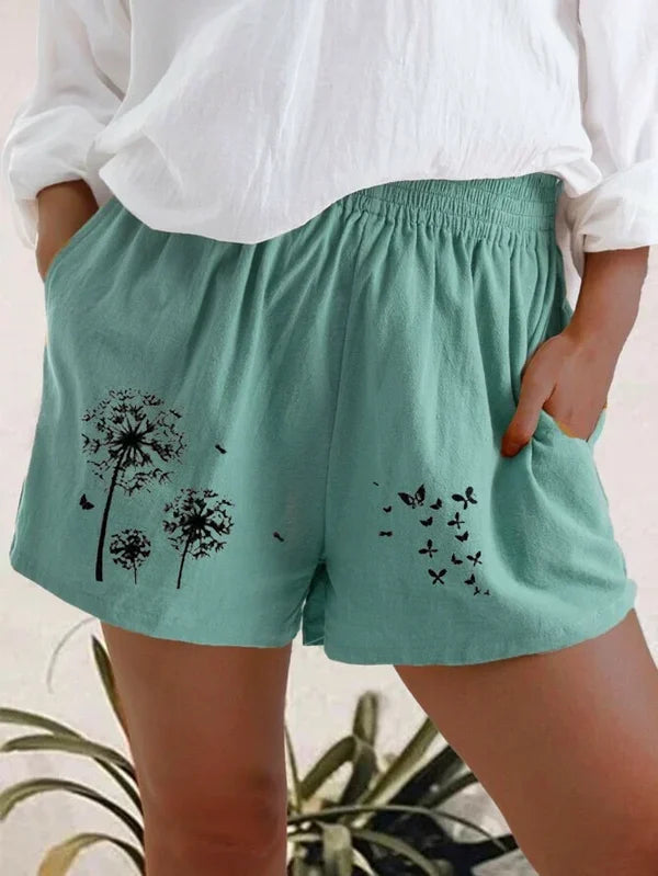 Women Elastic Casual Loose Shorts