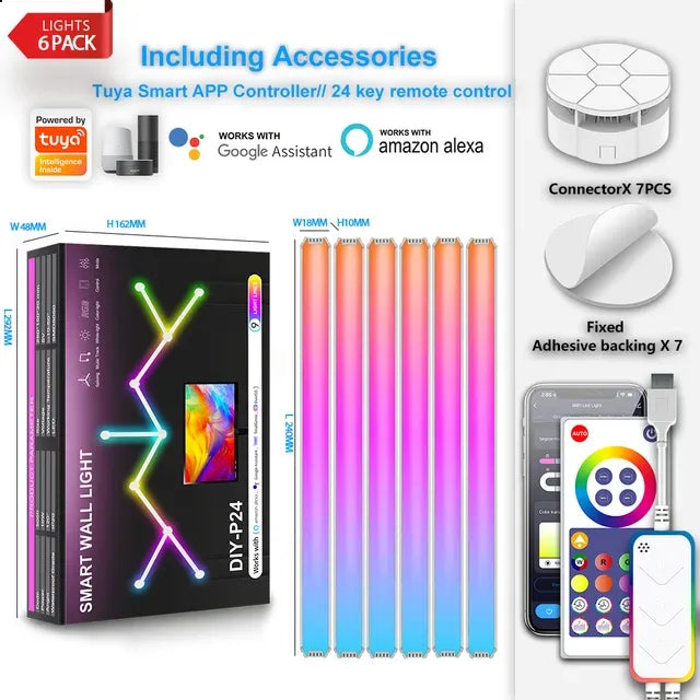Tuya WIFI RGB colorful splicing wall lamp