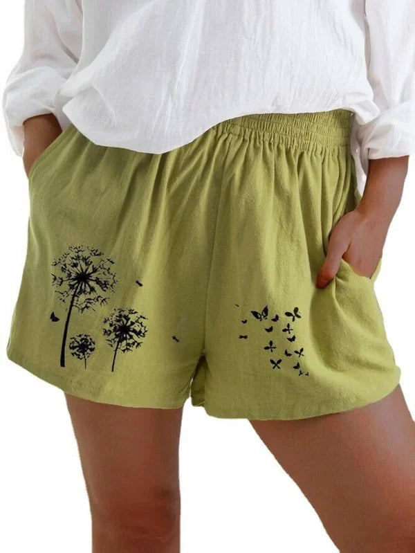 Women Elastic Casual Loose Shorts