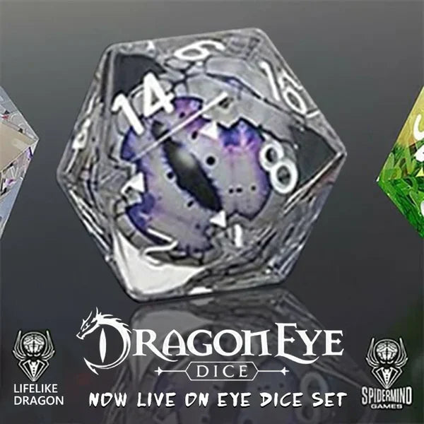 Lifelike Green Dragon Eye Dice