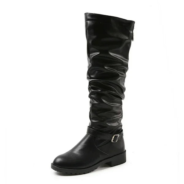 Ladies Knee Boots with adjustable buckle