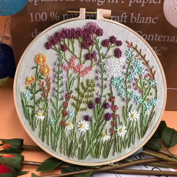 Embroidery Hoop Flower Kit for Beginner