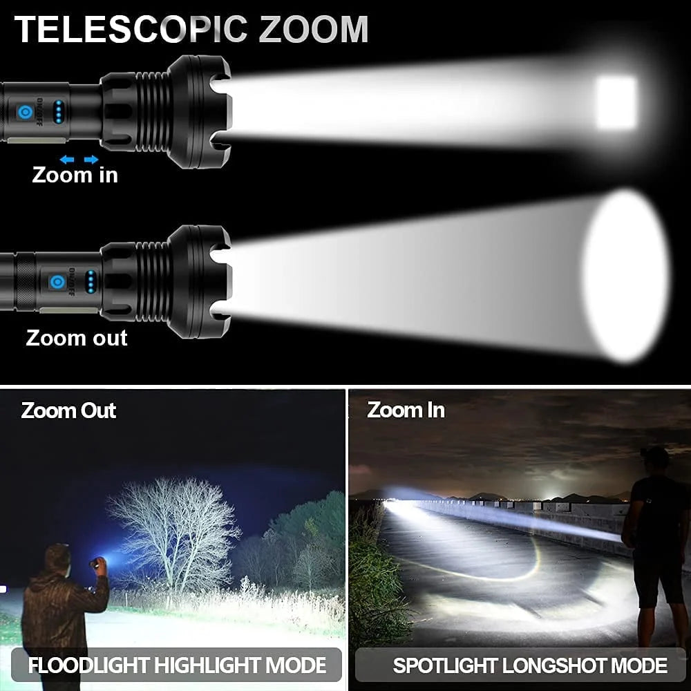 LED Rechargeable Tactical Laser Flashlight