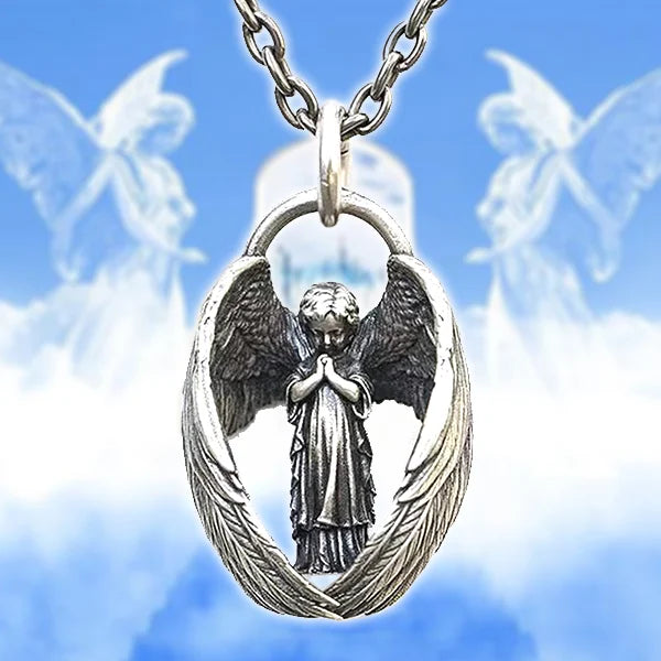Praying Angel Pendant Necklace - You are my angel