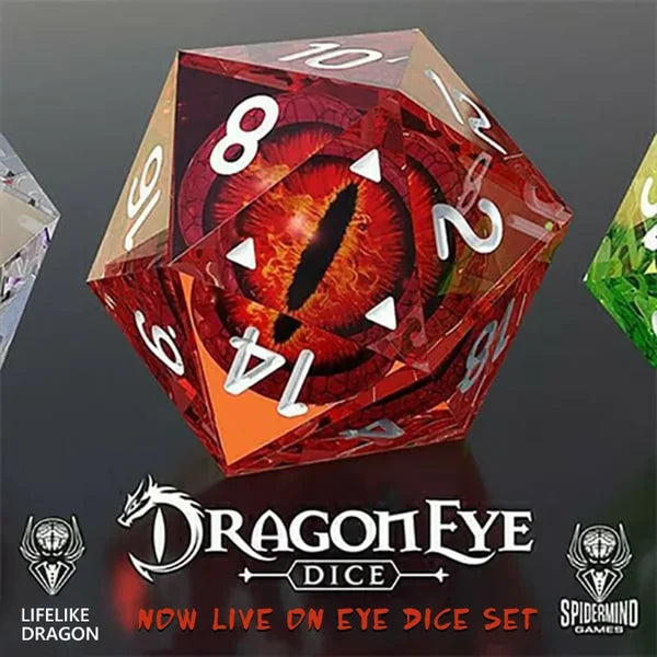 Lifelike Green Dragon Eye Dice