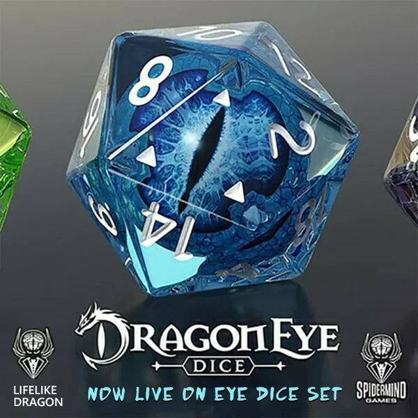 Lifelike Green Dragon Eye Dice