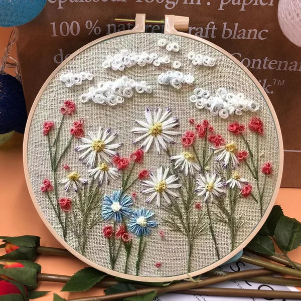 Embroidery Hoop Flower Kit for Beginner