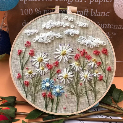 Embroidery Hoop Flower Kit for Beginner