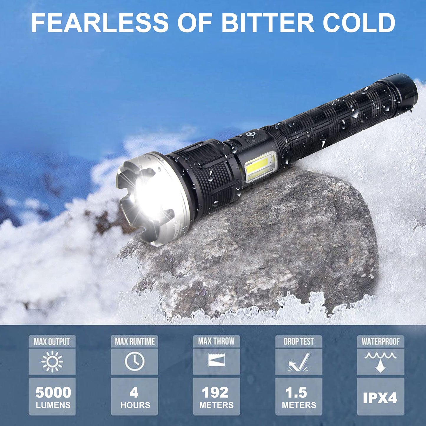 LED Rechargeable Tactical Laser Flashlight