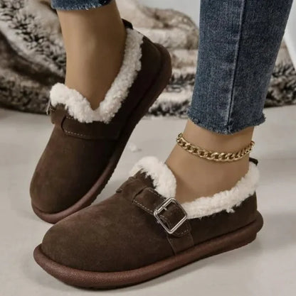 Women's Plush Round Toe Slip-On Flats